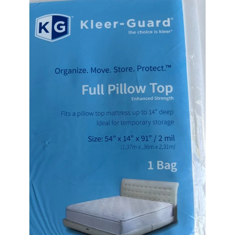 Kleer Guard‎ Full Pillow Top Mattress Bag Cover Clear New